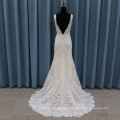 Customized Sexy Backless Latest Design Black Women Mermaid women dresses wedding bridal gown